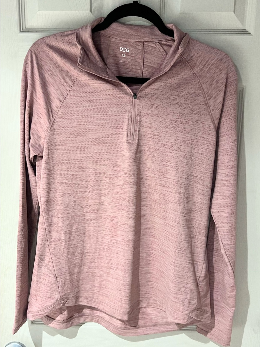 DSG Heather Pink Half-Zip Lightweight Pullover Size Medium